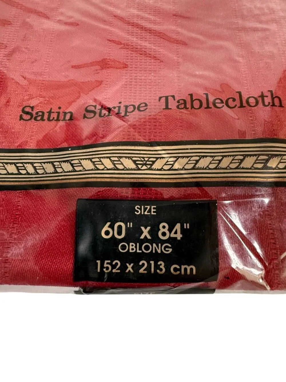 Monticello Satin Stripe Tablecloth Oblong 60